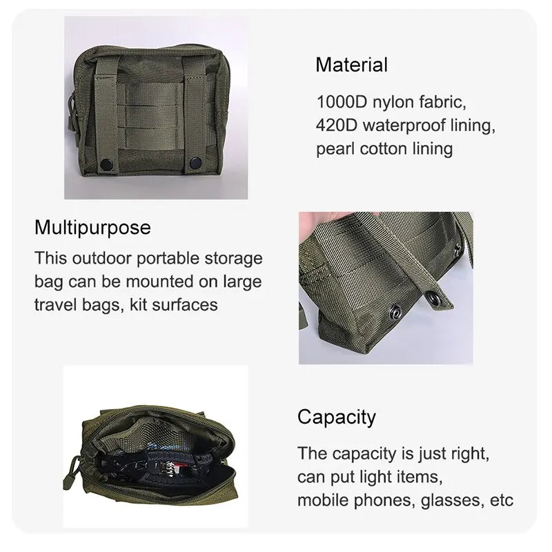 Outdoor Emergency Kit Accessory Pack Outdoor Bag Medical Pack Outdoor Equipment Pack Military Tactical Waist Bag