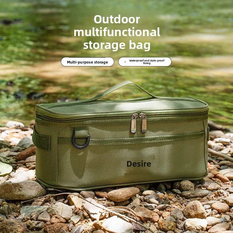 Outdoor Camping Tableware Storage Bag Multi-functional Camping Cookware Kitchen Utensils Bowl Chopsticks Storage Bag