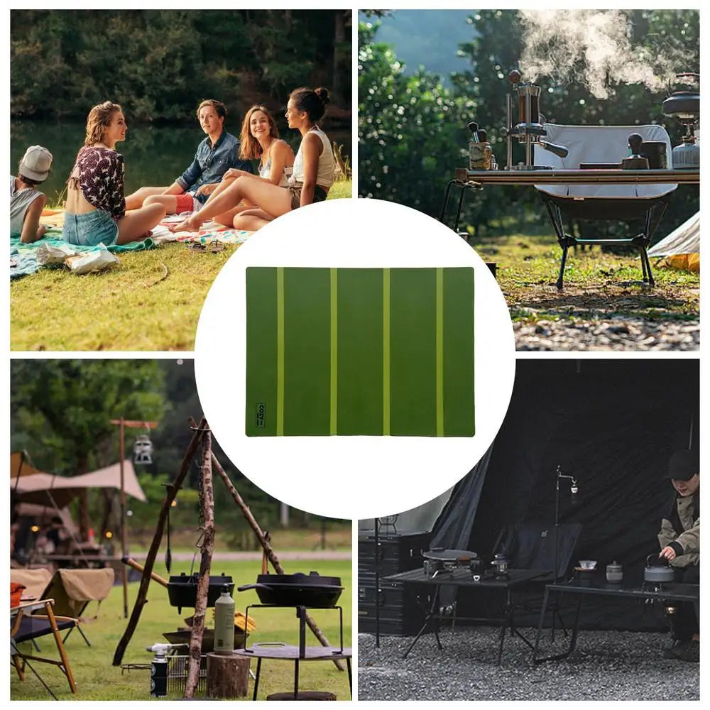 Non Slip Camping Table Mat Heat-Proof Placemat For Patio Waterproof Folding Dining Table Rubber Mat For Kitchen Patio Decor