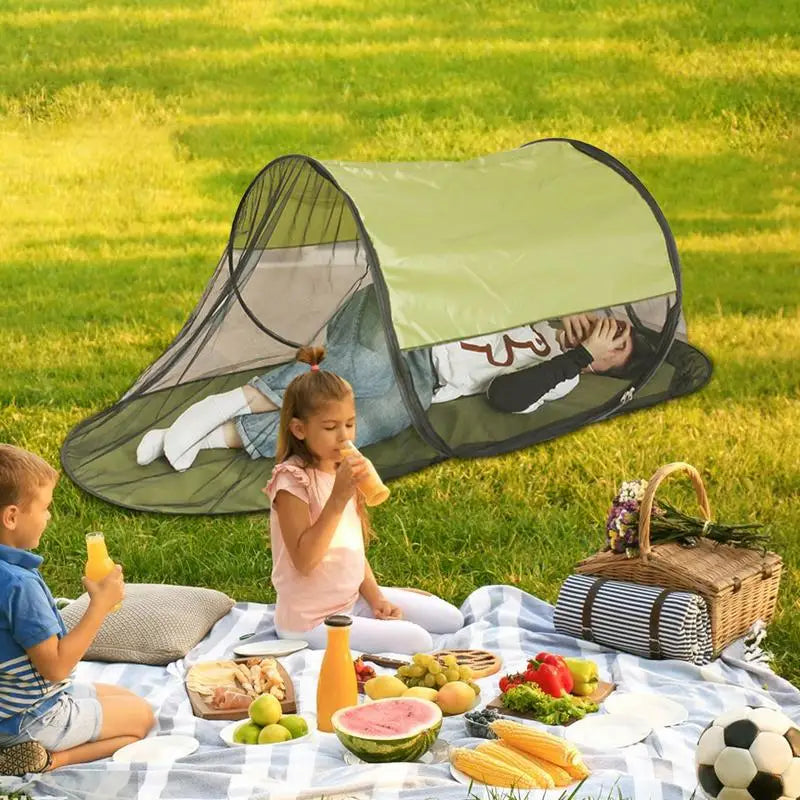Tents for Camping Foldable Net Tent with Floor Single Person Camping Screen Shelter Portable Screen Houses for Bedding Camping