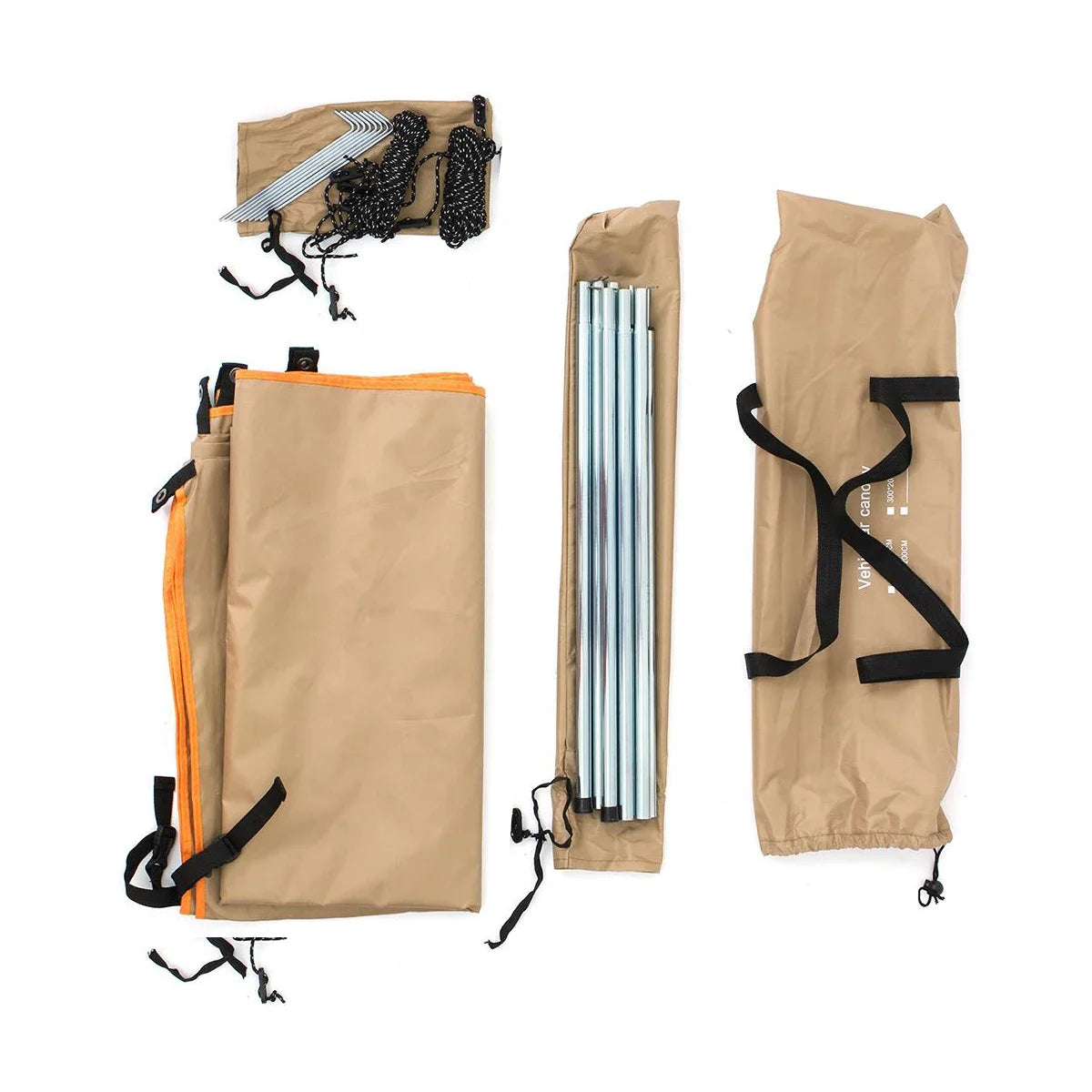 440x200cm Car Side Shelter Shade Camping Car Roof Top Tent Awning Waterproof UV Camping Tent Automobile Rooftop Rain Canopy