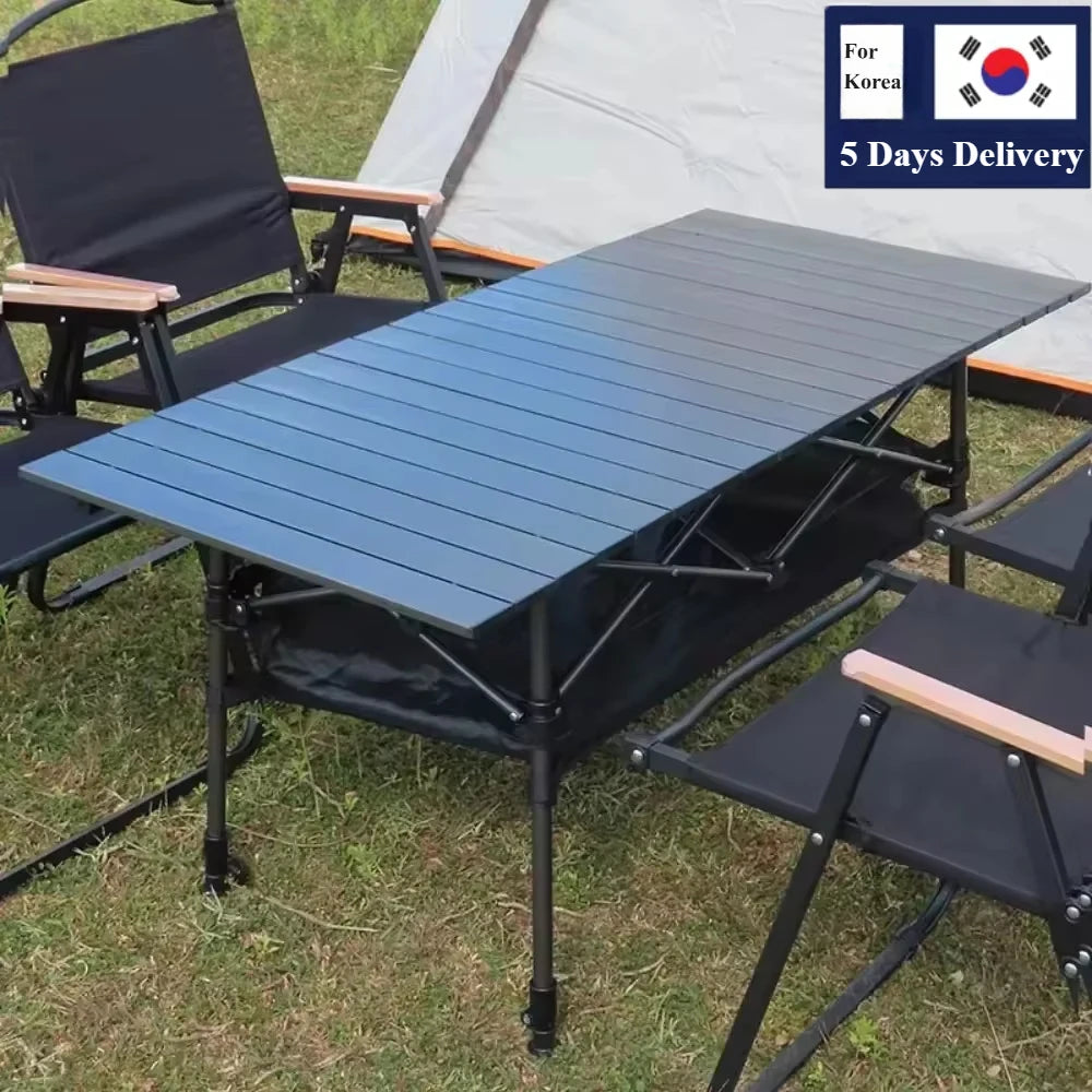 Outdoor Picnic Table With Easy Carrying Bag Lightweight For Self-Driving Trips Egg Roll Long Table Portable Camping Folding Desk