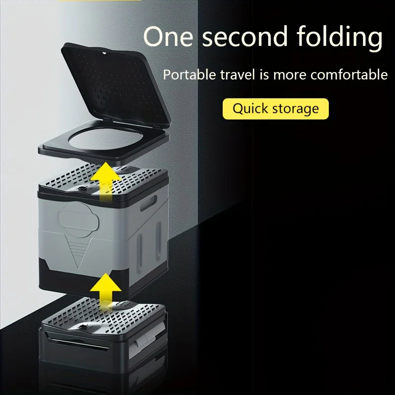 1 Portable Outdoor Toilet, Car Toilet, Foldable and Mobile Toilet, Suitable for Outdoor Camping, Hiking, Hiking, Tourism