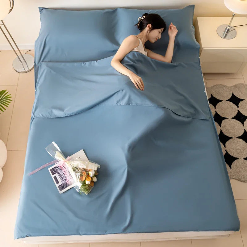 Adult Sleeping Bag for Outdoor Travel Hotels Cotton Sheet Liner Summer Ultralight Envelope Portable Sanitary Bag