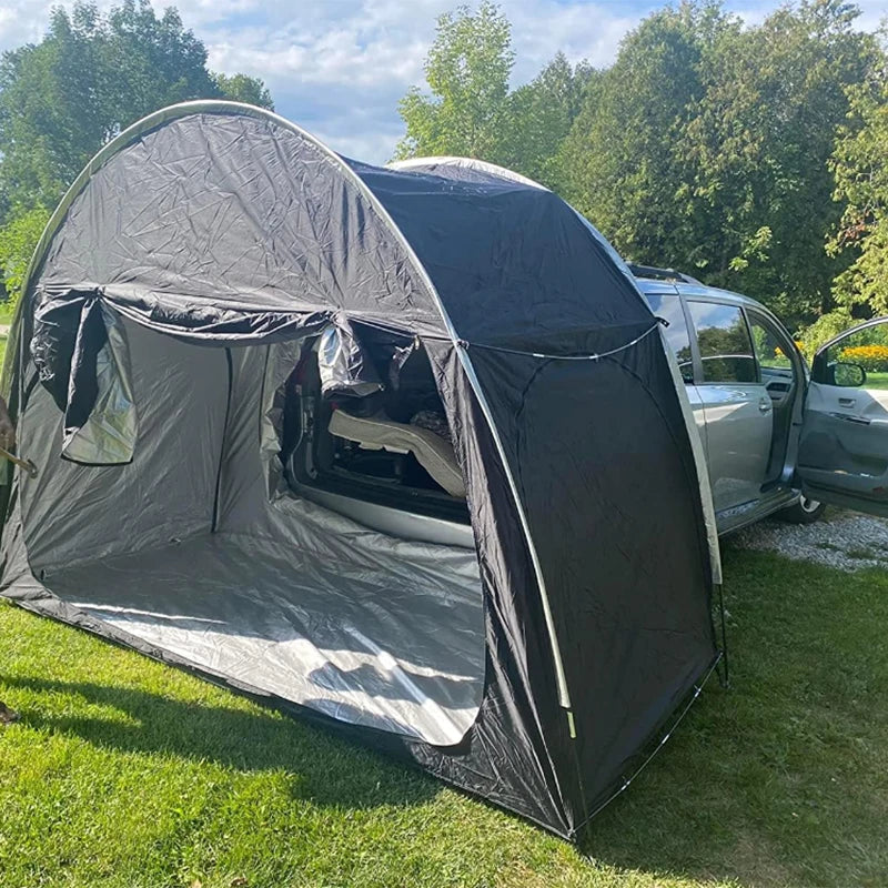 Car Rear Tent with Floor, SUV Back Tent Stand, Freely Hatchback Tent, Generous Vertical Height, Reliable in All Elements