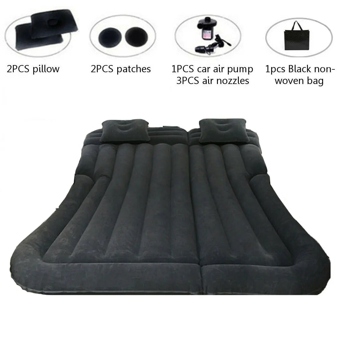 Car Air Bed SUV Air Mattress Inflatable Car Air Mattress Bed Car Inflatable Bed Back Seat Mattress with Two Pillows Durable Car