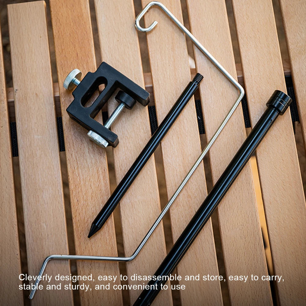 Portable Lamp Bracket Aluminum Alloy IGT Table Lantern Hanger Multifunctional Desktop Light Stand for Outdoor Garden BBQ