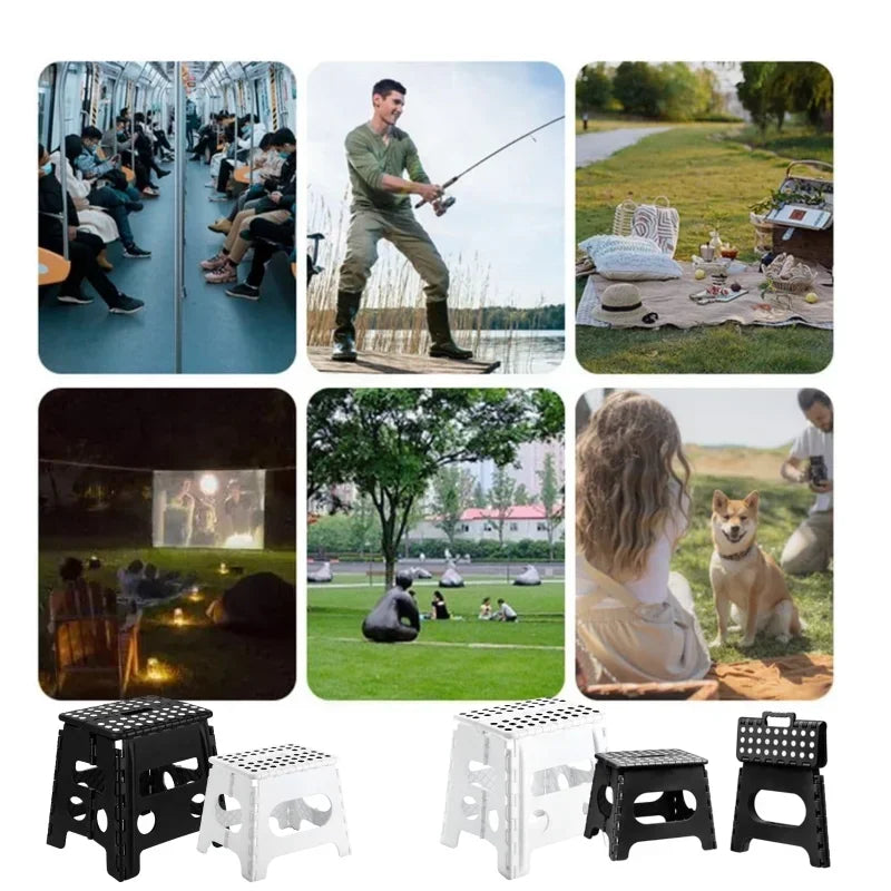 1 Folding Stool, Camping Portable Folding Stool, Fishing Stool, Home Bathroom Stool, Portable, Durable and Easy To Carry