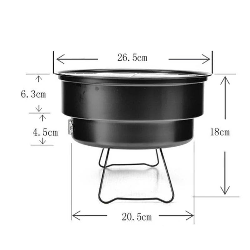 Charcoal Barbecue Grill, Household BBQ Grill,Adjustable Fire, Camping Grill Stove, Tabletop Smoker Grill for Outdoor räucherofen