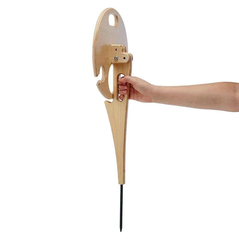 1PC Outdoor Wine Table with Foldable Round Desktop Mini Wooden Picnic Table Picnic Camping Wine Table Goblet Holder Wine Rack