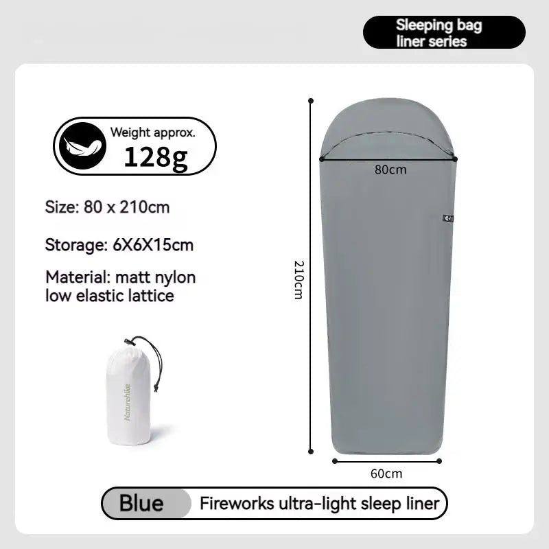 Naturehike Outdoor Sleeping Bag Liner Tourism Single Nylon Stretch Envelope 128g Ultralight Camping Sleeping Bags Accessories