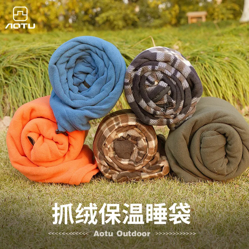 Outdoor Camping Fleece Sleeping Bag Multi Use Travel Inner Sleeping Bag