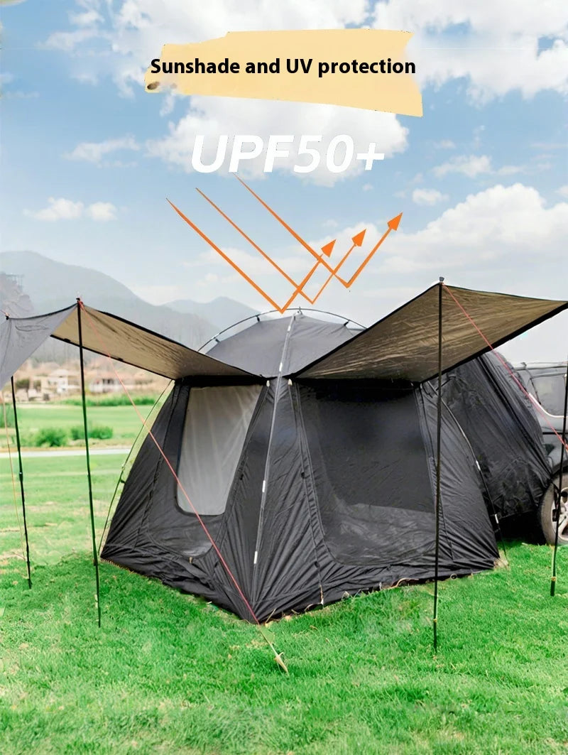 Lohascamping Car box docking tent Portable Waterproof SUV Tail Tent 3-4 people Dome tent Sunshade Tunnel Tent Family Car tent