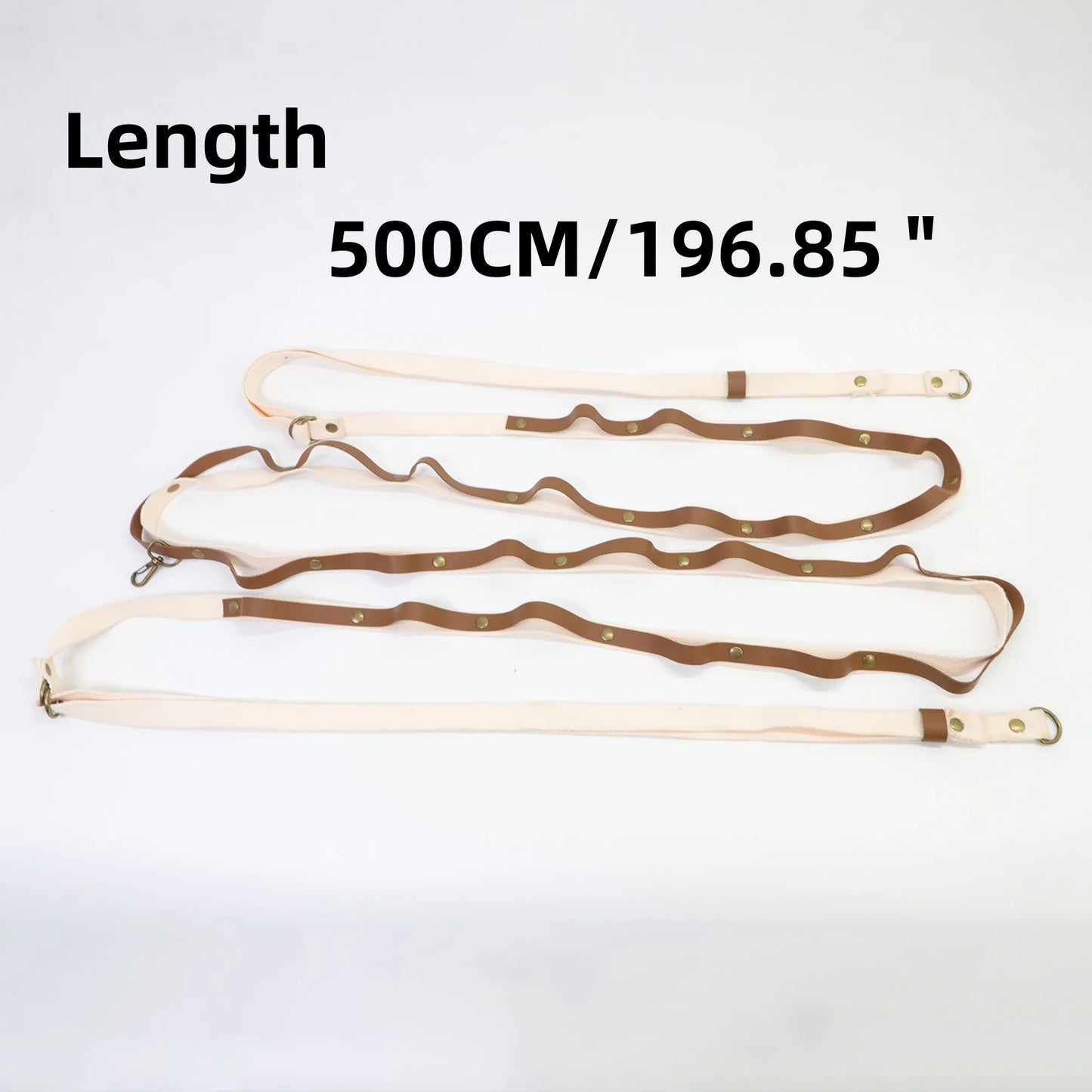 Outdoor camping clothesline travel leather PU canopy camping camping equipment webbing camouflage tent lanyard