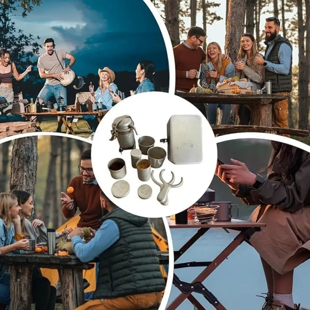 Reusable Extra RARE Collectors Camping Coffee Multipurpose Easy To Clean Camp Cookware Maker Set Mini with Camp Pot Cups