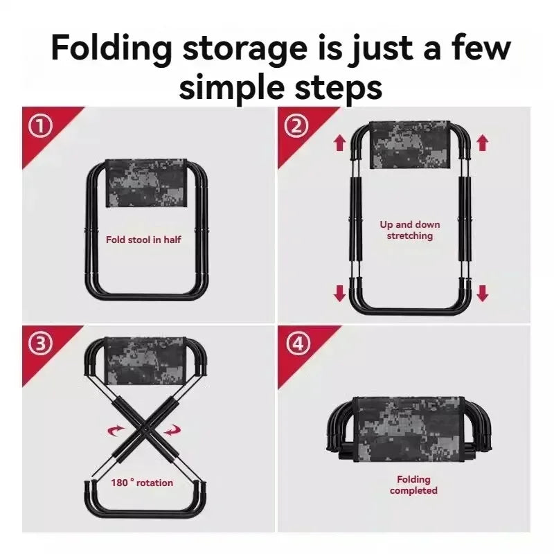 Taburetes Plegables Portátiles para Exteriores   Ideal para Camping  Pesca  Viajes  Telescópico y Ligero