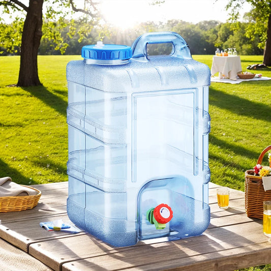 28L Water Storage Container Large Capacity Mineral Water Barrel Dustproof Water Storage Bucket for Self-Driving Tour