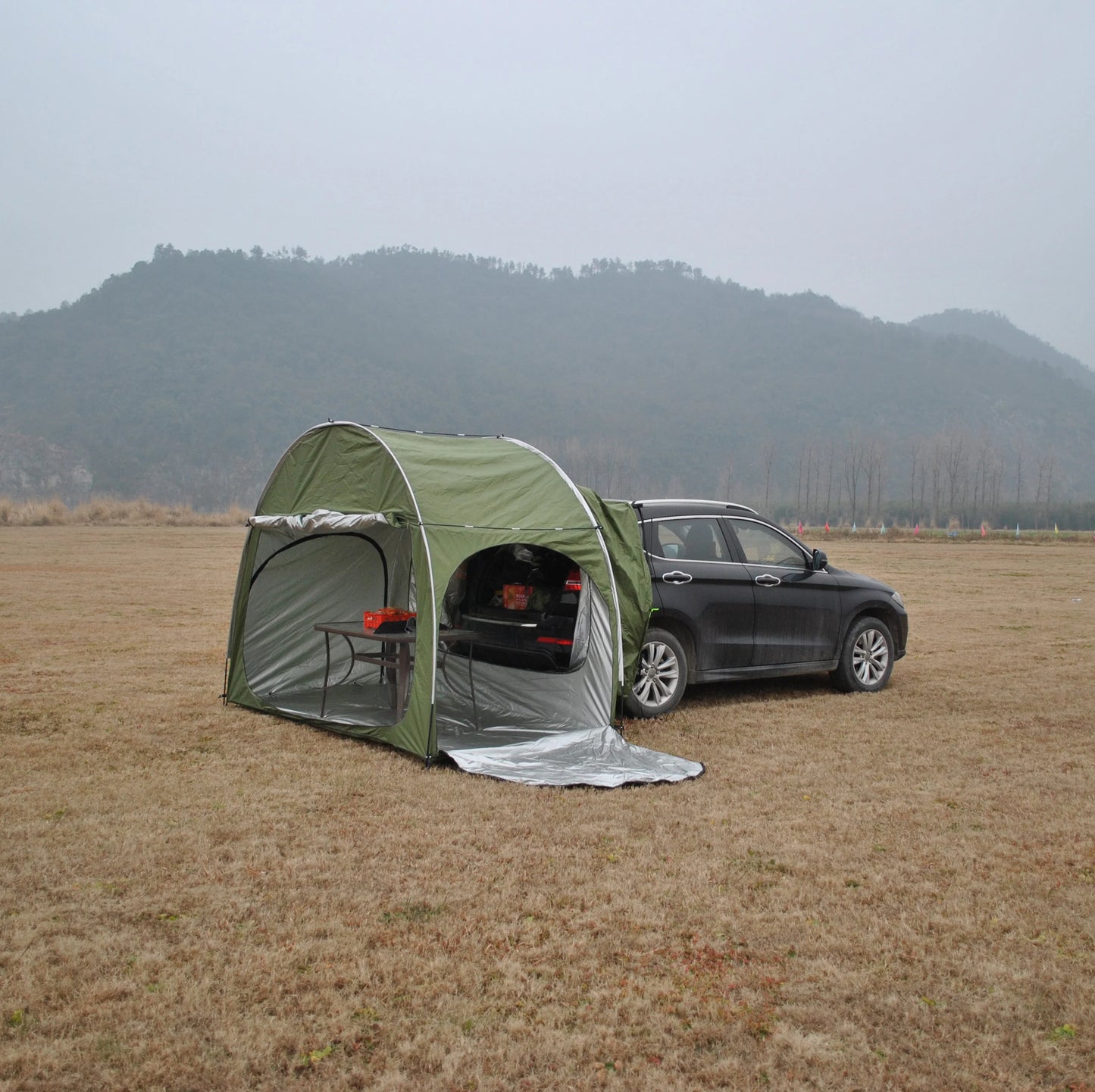SUV Car Tent for Camping, SUV Tailgate Shade Awning Tent, Outdoor car Tent with Three Door Design, Vehicle Camping Tents