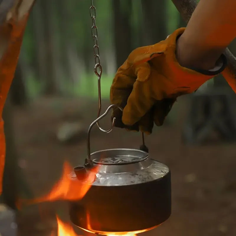 Camping Campfire Tripod Adjustable Hanging Pot,Stable Campfire Cooking,Picnic Essential,Compact and Lightweight Easy Carrying