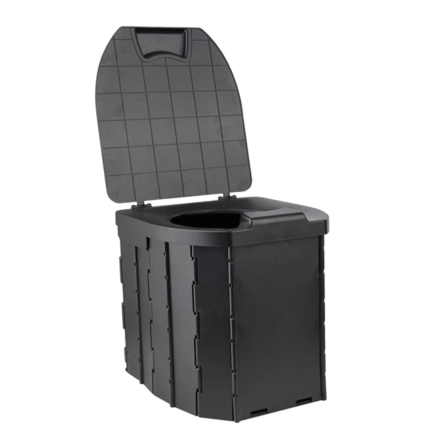 Folding Camping Toilet with Storage Bag Adults Portable Toilet with Lid Outdoor Toilet for Beach Hiking Long Trips Fishing Car