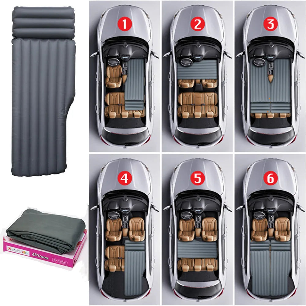 Best Universal Inflatable Car Mattress SUV Jeep Truck Car Back Seat Air Mattress Single Outdoor Camping Car Air Bed New