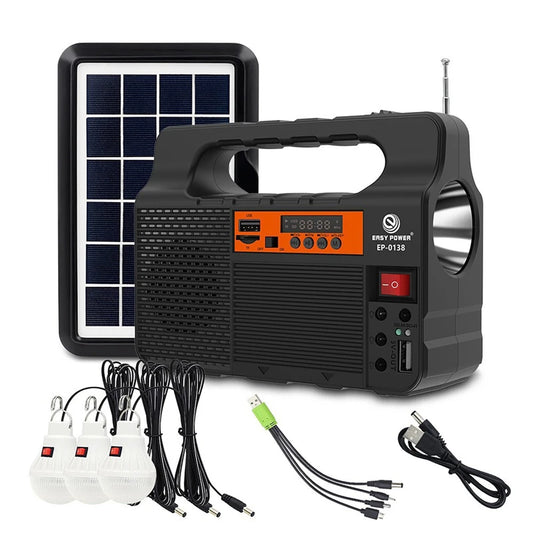 Solar Portable Lighting Solar Power Panel Generator Kit with 3 LED Bulbs Outdoor Camping Hiking Solar Lighting Small Home System