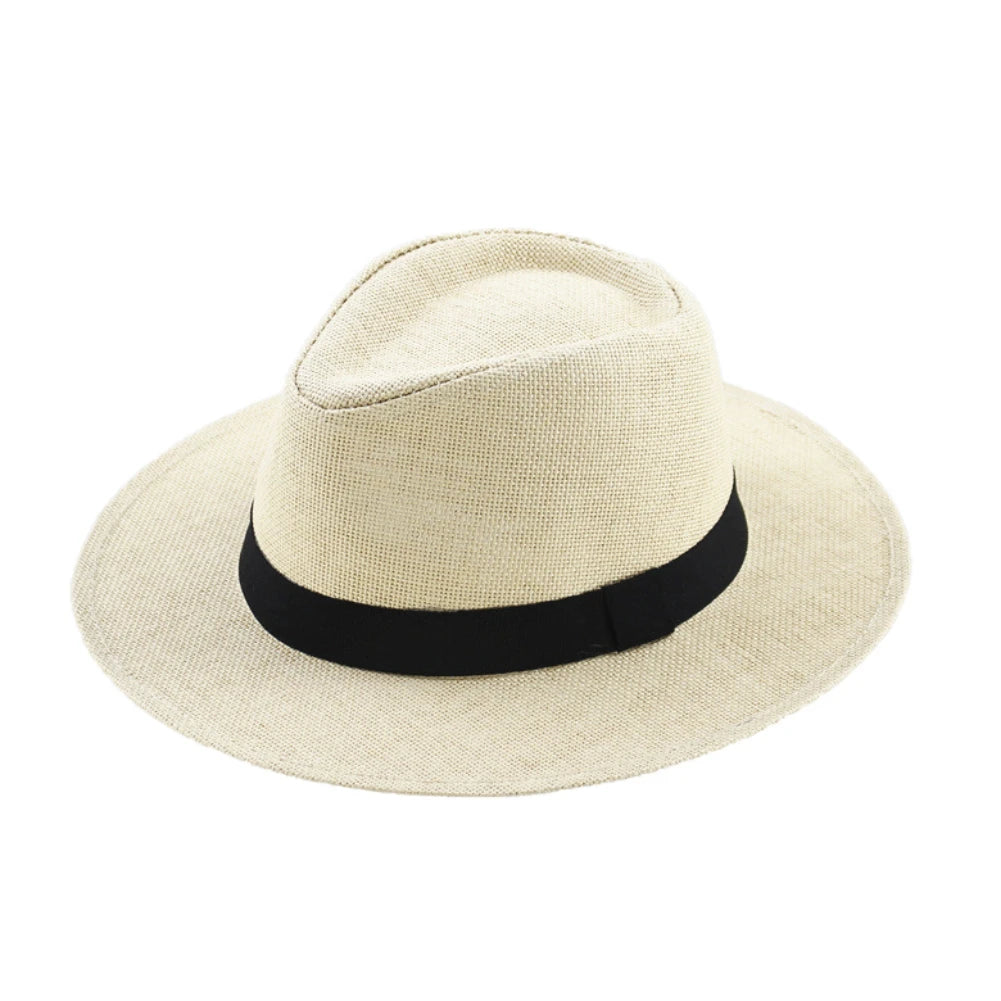 Summer Breathable Sunscreen Straw Hat for Men and Women  Fashionable Sun Protection and UV Protection Hat Panama Hat