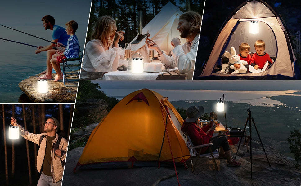 Camping Light Flashlight Rechargeable Camping Light -3000K Warm White Light Emergency Waterproof Lights for Camping Outdoor