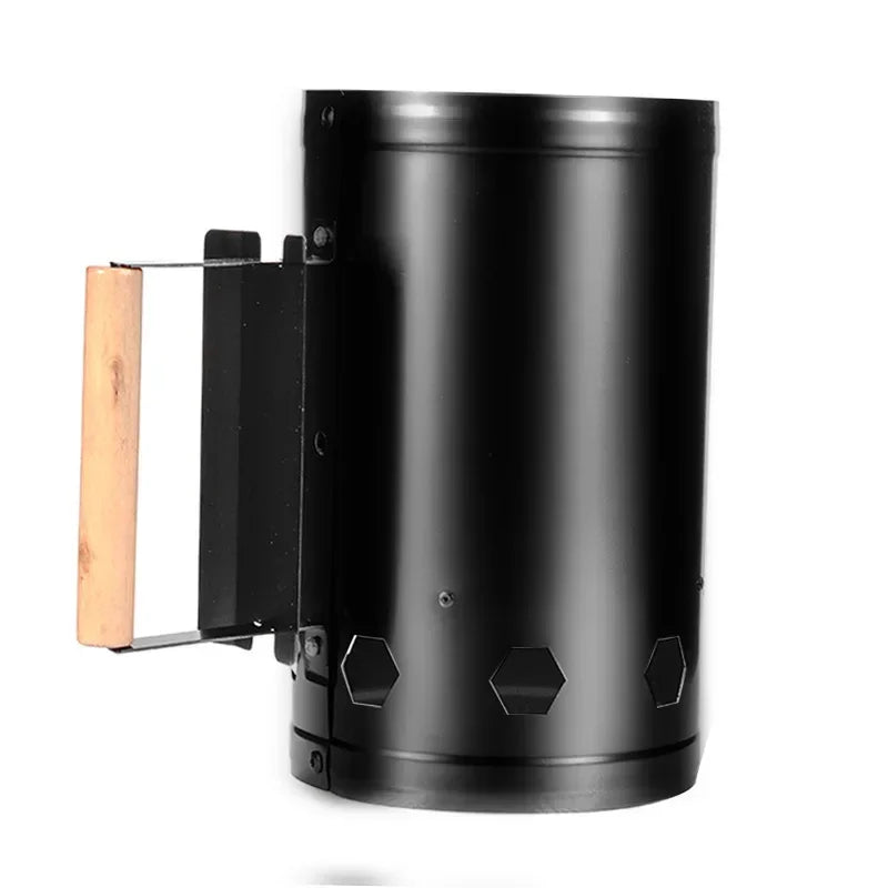 Quick Charcoal Fire Barrel Camping Charcoal Barrel Chimney Charcoal Fire Starter for BBQ Camping Picnic Outdoor Cooking Tools