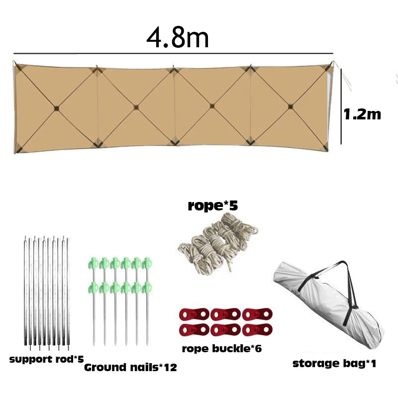 Camping Windscreen Tent Outdoor Cool Folding Windshield Canopy Tent Shelter  Windscreen Shelter Picnic Camping Windscreen