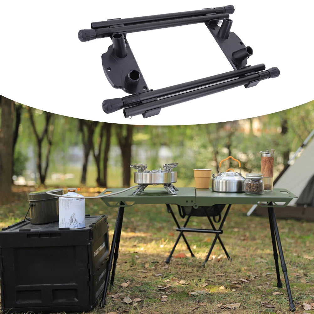 Folding Camping Table Legs Metal Foldable Workbench Legs Adjustable Height Coffee Table Leg DIY Camping Equipment Outdoor Travel