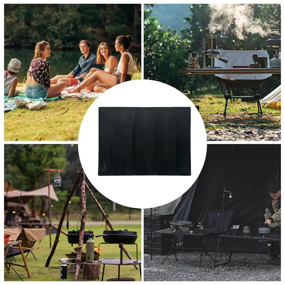 Non Slip Camping Table Mat Heat-Proof Placemat For Patio Waterproof Folding Dining Table Rubber Mat For Kitchen Patio Decor