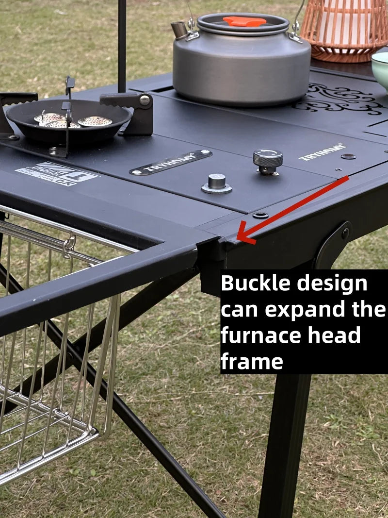 IGT Table igt 4 Unit Table Camping Folding Table Portable Lightweight  Aluminum Alloy  Desk BBQ Dinning Outdoor Camping Desk