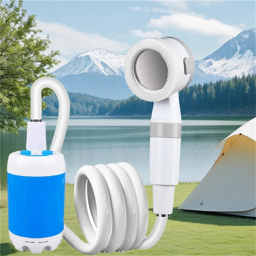 Camping Shower Set Portable Outdoor Shower Electric Hiking Shower Water Bag For Travel Car Washing Camping Survival Equipment