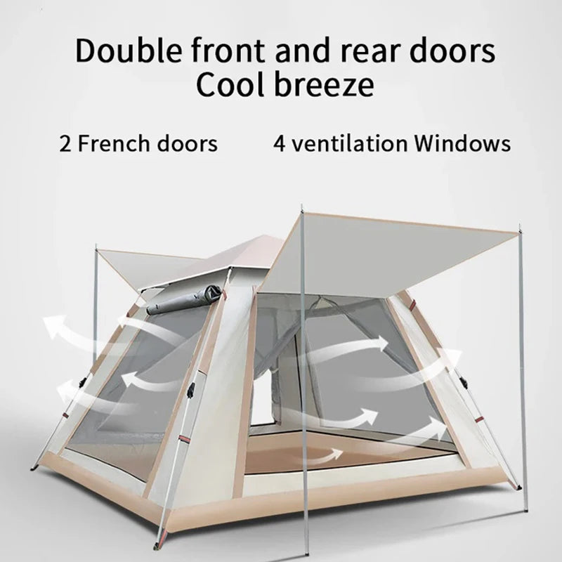 Tent automatic tent free Family tent outdoor camping inside space can accommodate 4-5 people suitable for tourist beach camping