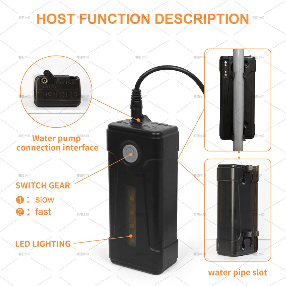 Camping Shower Rechargeable Electric Outdoor Waterproof Portable Shower Pump Kit for Hiking Beach Travel Car Pet Washing