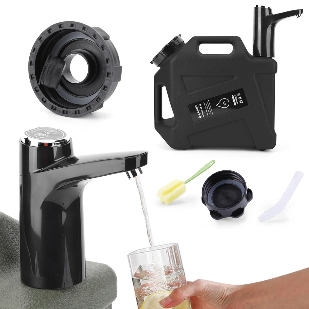 11/12L Outdoor Water Bin Large Capacity Portable Camp Water Bag with with Electric Water Pump Water Dispenser for Camping Picnic
