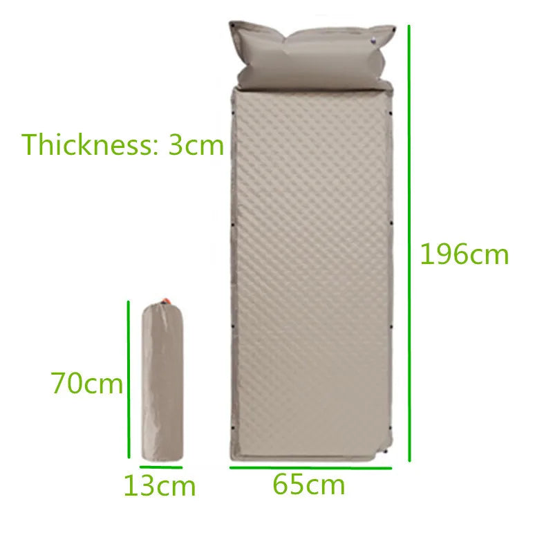 Outdoor Camping Automatic Inflatable Mattress Double Air Mattress Sleeping Pad Camping Moisture-proof Mat Air Cushion Moisture-p