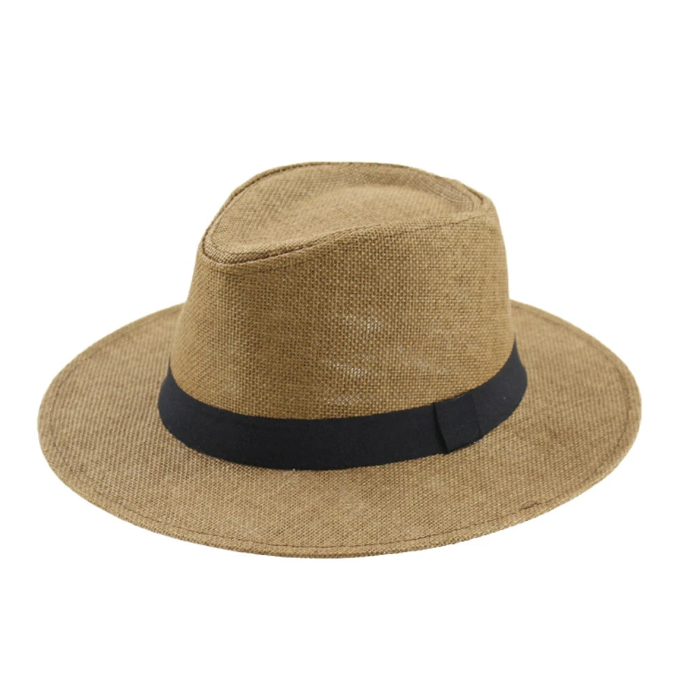 Summer Breathable Sunscreen Straw Hat for Men and Women  Fashionable Sun Protection and UV Protection Hat Panama Hat