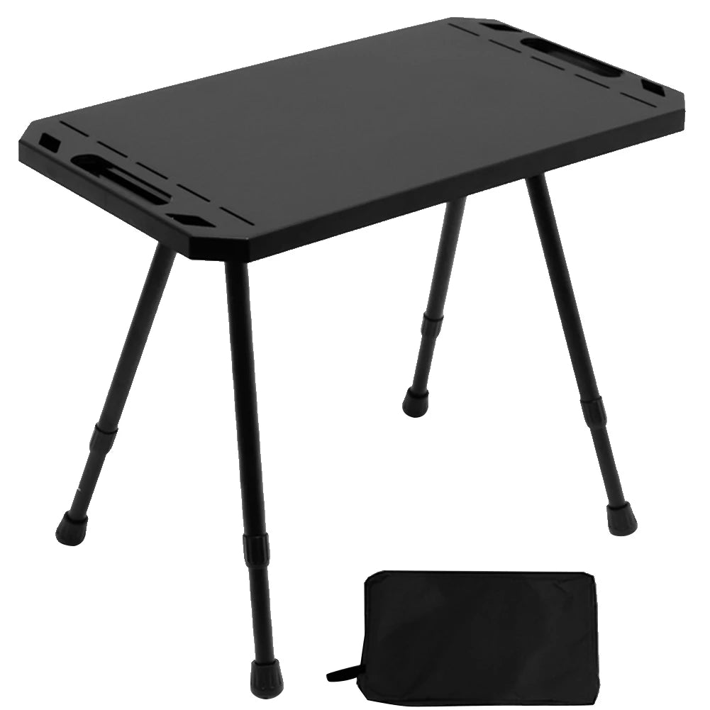Folding Camping Table Adjustable Height Outdoor Table Aluminium Alloy Side Table for Outdoor Indoor Picnic BBQ Hiking