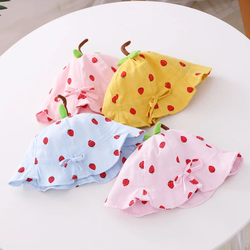 Baby Bonnet UV Protection Hat Kids Sun Fisherman Wide Bucket Pink Toddler