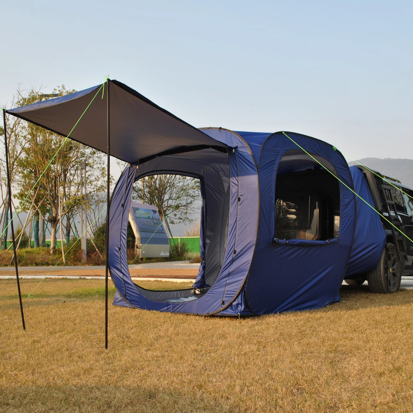 Car Tent Waterproof Tent, Car Tailgate Tent,Pop Up Car Rear Tent, SUV Tent Camping Car Tents for Campers Multipurpose Truck Tent