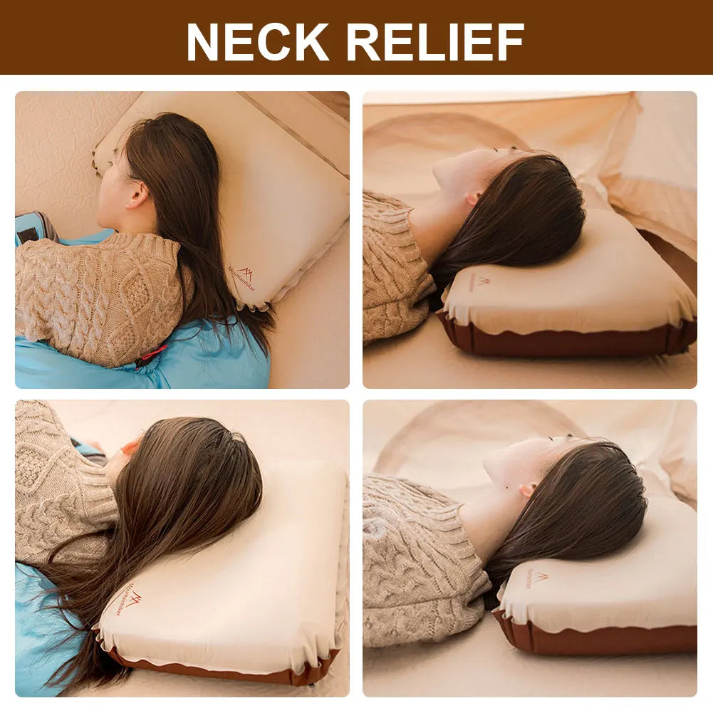 Single/Double Air Mattress Outdoor Camping High Rebound Sponge TPU Automatic Inflatable Cushion Bed for Hiking Backpacking