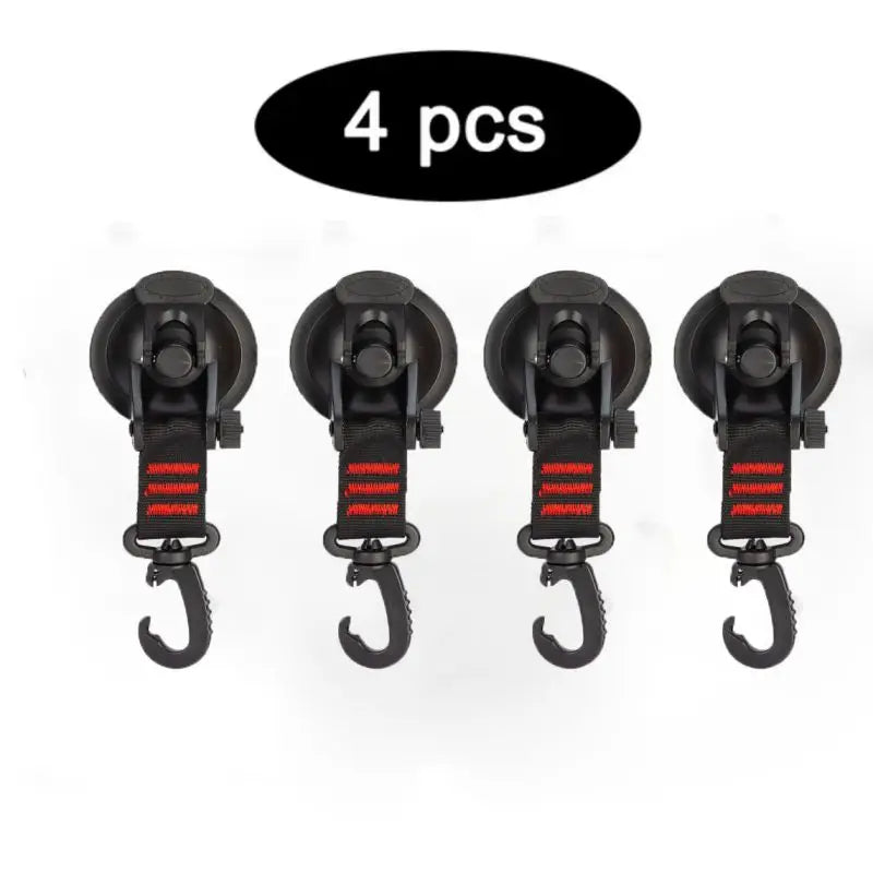 4Pcs Car Tent Suction Cups Buckle Side Round/Triangular Awning Anchors Outdoor Camping Tent Suckers Anchor Securing Hook