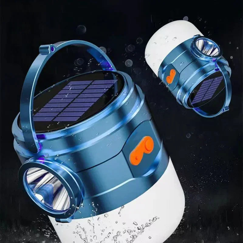 Solar Light Portable USB Rechargeable Camping Lamp Waterproof Lanterns Tent Lamp Emergency Lights Energy Saving Bulb