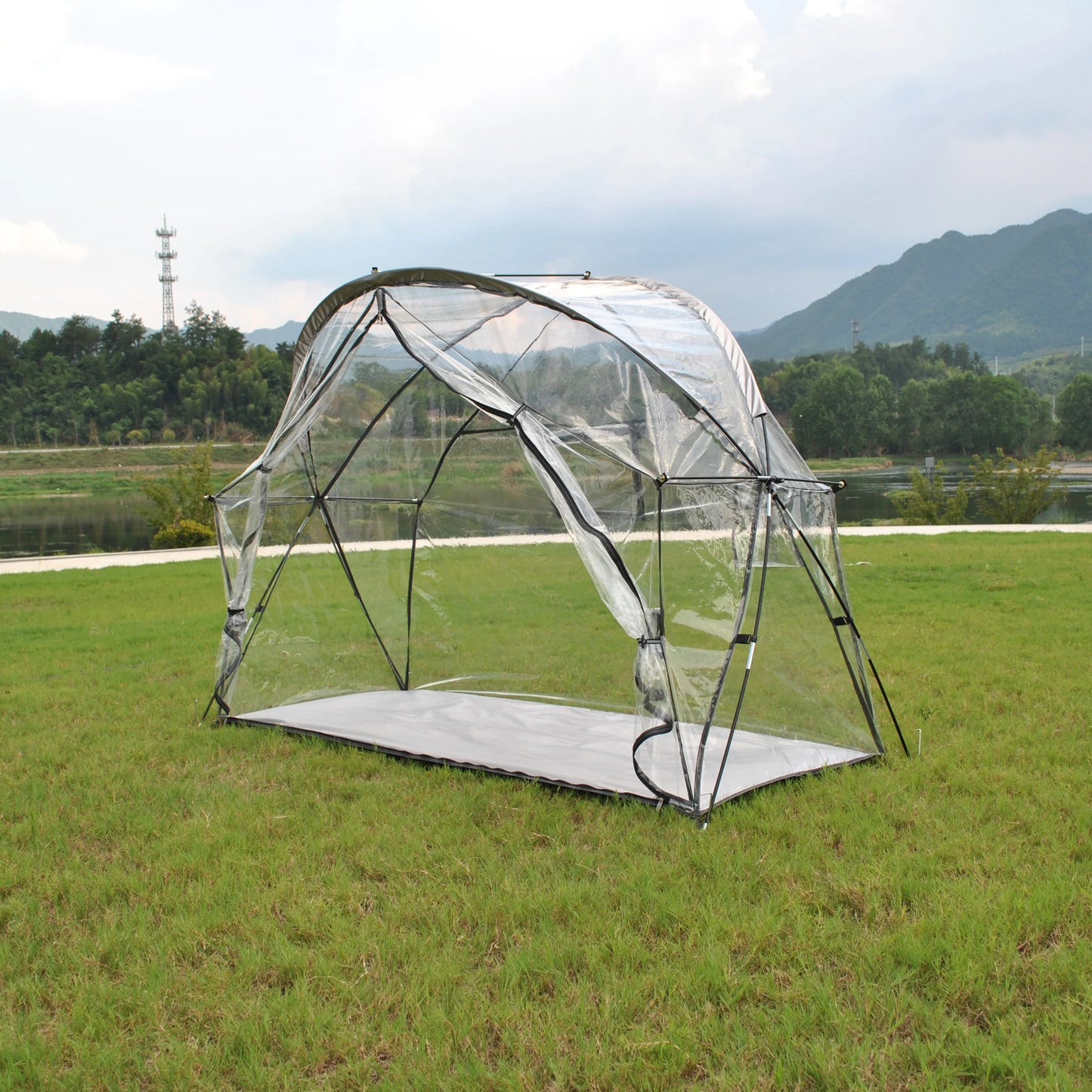 4-in-1 Camping Cot Tent, Foldable 1 Person Camping Tent, Tent Cot Folding Off the Ground Tent,Fishing Tent,Sleeping Bed Tent