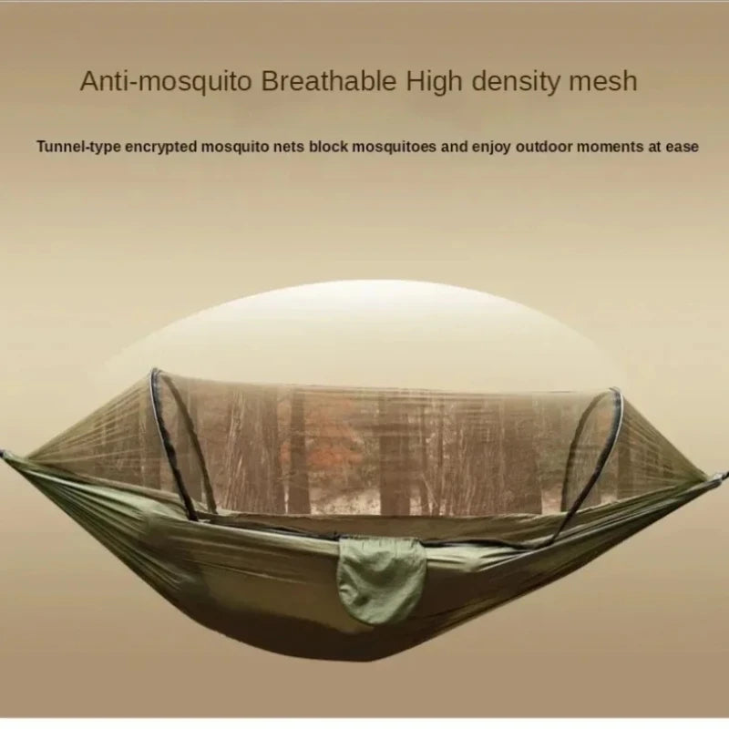 Outdoor Camping Hammock with Mosquito Net Anti-rollover Hammock Automatic Quick-opening Camping Equipment Outdoor Furniture