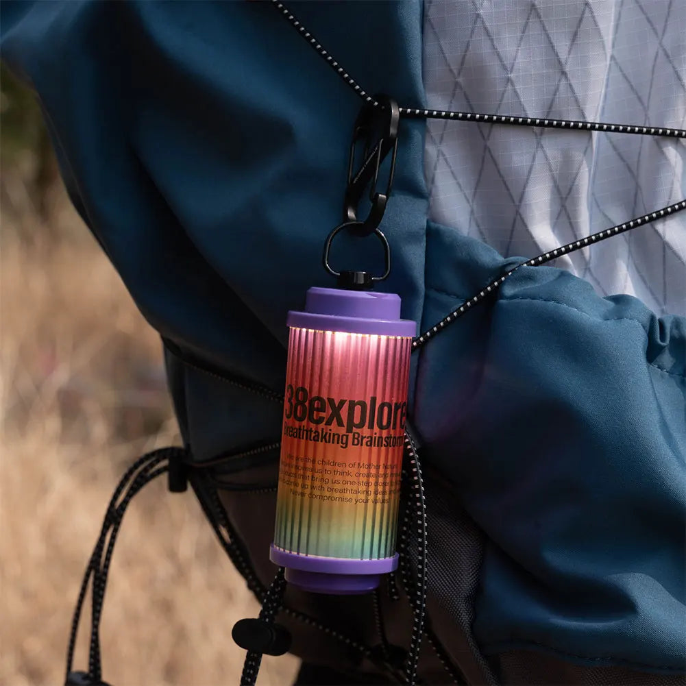 Camping Light LED Camping Lantern Type-C Rechargeable Stepless Dimmable Atmosphere Light with Magnetic Base for Camping Hiking