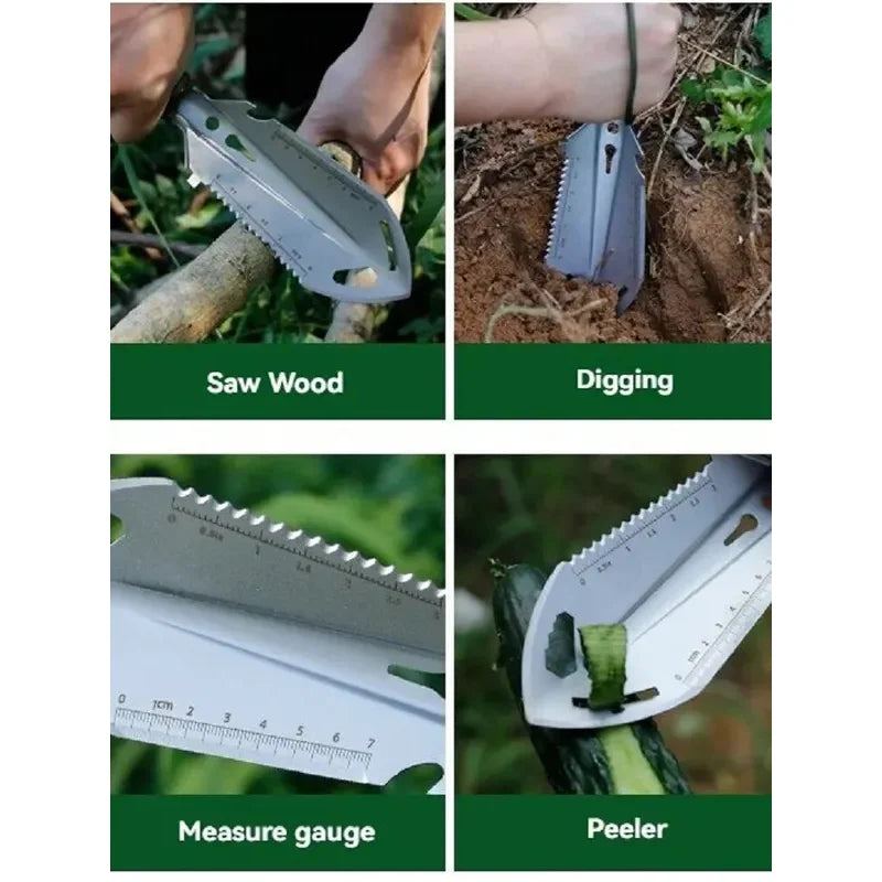 Camping Portable Engineer Shovel, Field Survival Tools, Outdoor Stainless Steel Multi-functional Small Tactical Hand Shovel