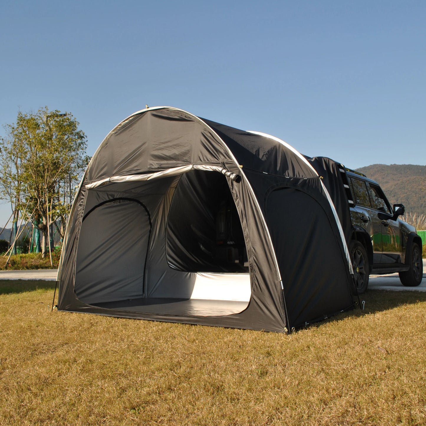 SUV Car Tent for Camping, SUV Tailgate Shade Awning Tent, Outdoor car Tent with Three Door Design, Vehicle Camping Tents